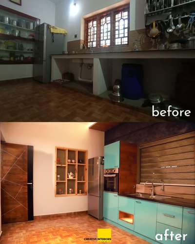 Kitchen, Lighting, Storage Designs by Interior Designer Midhun mohan, Palakkad | Kolo