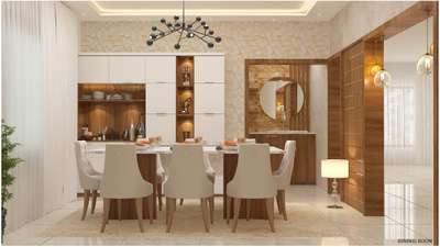 Furniture, Dining, Lighting, Table Designs by Civil Engineer JITHIN BUILDERS, Kollam | Kolo