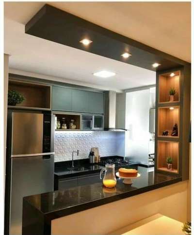 Kitchen, Lighting, Storage Designs by Contractor Ayub Ali, Delhi | Kolo