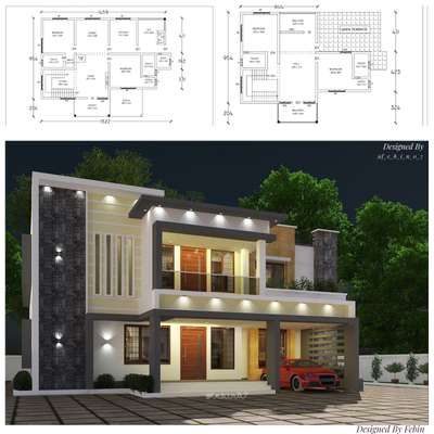 Exterior, Lighting, Plans Designs by 3D & CAD Febin Thomas, Thrissur | Kolo