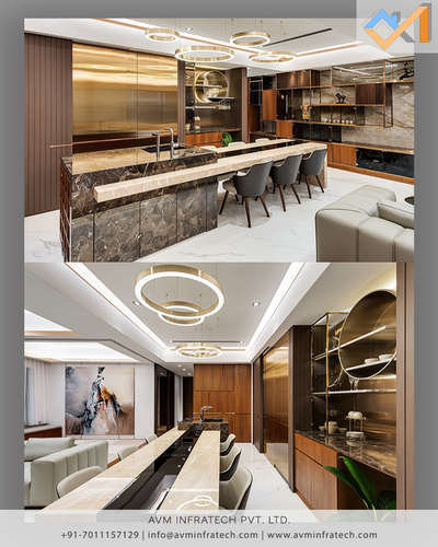 Lighting, Kitchen, Furniture, Storage, Table Designs by Architect AVM Infratech Pvt Ltd , Delhi | Kolo