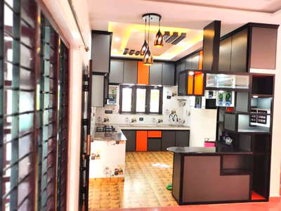 Kitchen, Lighting, Storage Designs by Contractor Sajad Fyze, Thiruvananthapuram | Kolo