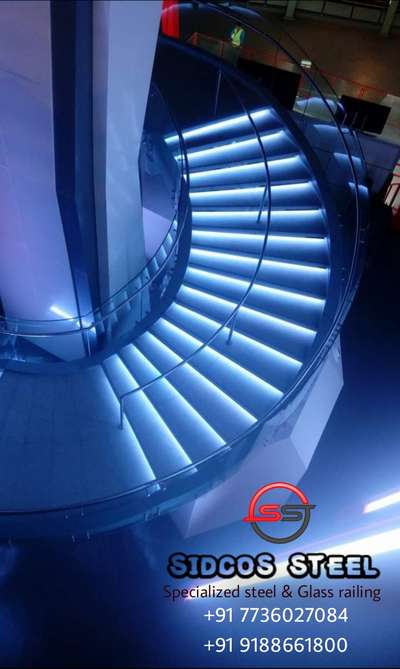 Staircase Designs by Fabrication & Welding Satheesh Sidcos, Kottayam | Kolo