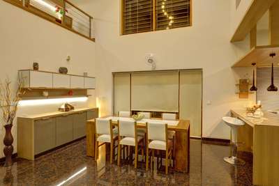 Dining, Furniture, Table, Storage, Lighting Designs by Architect Dinraj Dinakaran, Ernakulam | Kolo