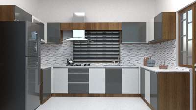 Kitchen, Storage, Window Designs by Architect Niju George, Alappuzha | Kolo