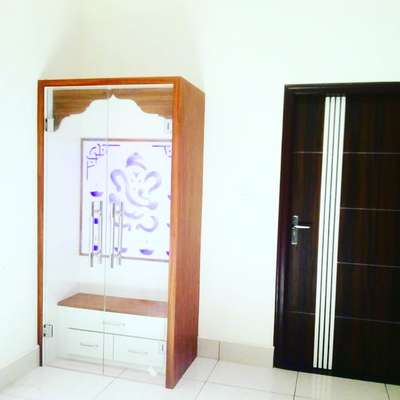 Prayer Room, Storage Designs by Contractor Rakesh Rakesh, Jaipur | Kolo
