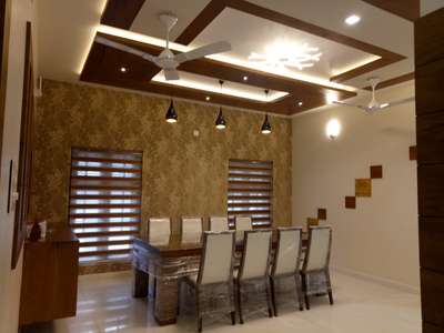 Ceiling, Dining, Furniture, Lighting, Table Designs by Contractor graffiti interior painting, Malappuram | Kolo