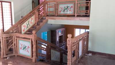 Staircase Designs by Carpenter Sureshbabu Karavalur, Kollam | Kolo