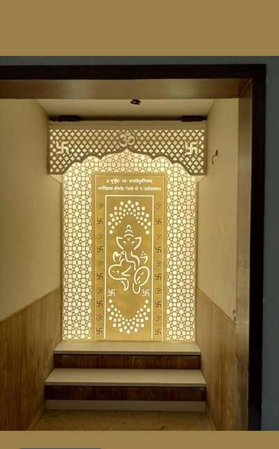 Prayer Room, Storage Designs by Contractor Aash Mohammad , Delhi | Kolo