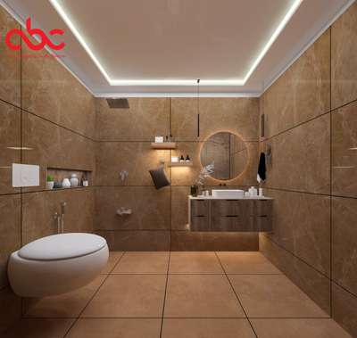 Bathroom, Ceiling, Lighting, Flooring, Wall Designs by Home Automation Naseef abc, Kannur | Kolo