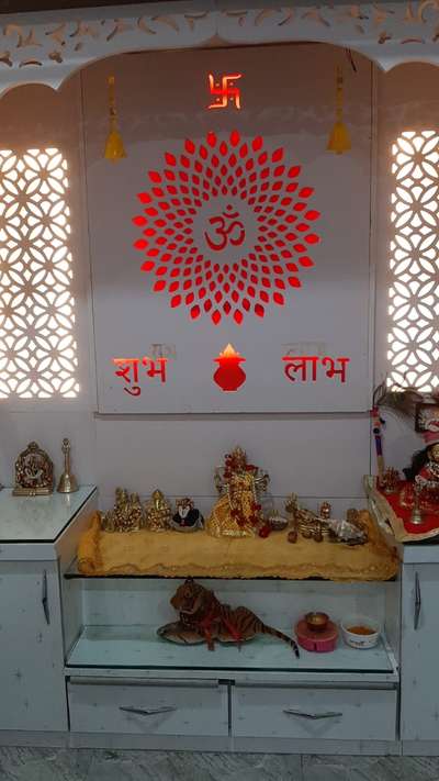 Prayer Room, Storage Designs by Carpenter Rajesh Sharma, Indore | Kolo