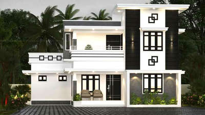 Exterior, Lighting Designs by Contractor Ambadi Construction, Thiruvananthapuram | Kolo