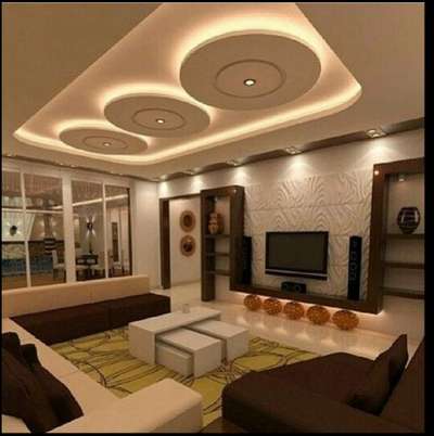Ceiling, Furniture, Living, Lighting, Table, Storage Designs by Painting Works Sameer P O P Contractor, Gautam Buddh Nagar | Kolo