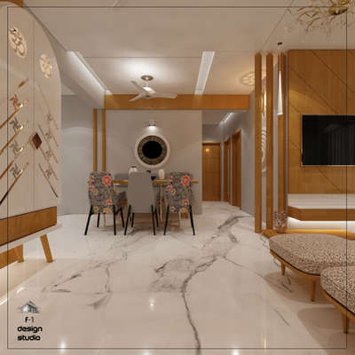 Ceiling, Dining, Furniture, Lighting, Table Designs by Interior Designer Id Yogi Jangid, Jaipur | Kolo