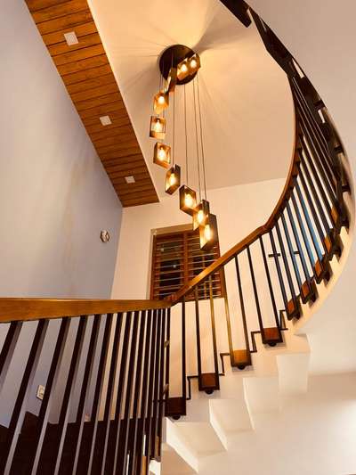 Staircase, Lighting Designs by Architect Shahabas Nazer, Ernakulam | Kolo