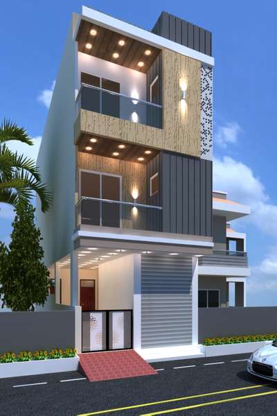 Exterior, Lighting Designs by Contractor Dheeraj Vishawkarma, Ujjain | Kolo
