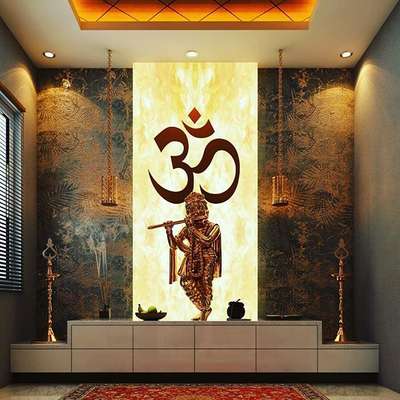 Prayer Room, Storage, Lighting Designs by Interior Designer DIWAKAR SHARMA, Delhi | Kolo