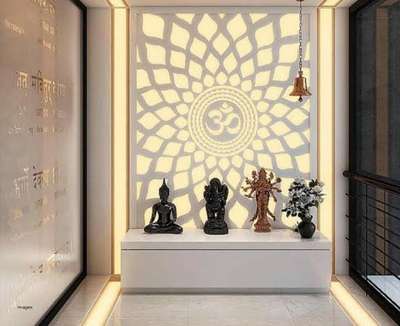 Lighting, Prayer Room, Storage, Wall Designs by Contractor Shankar Kumar, Gurugram | Kolo