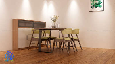 Dining, Furniture, Table, Storage, Flooring Designs by Architect Rohith R, Ernakulam | Kolo
