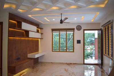 Ceiling, Lighting, Living, Window, Storage Designs by Architect Gokuldev  BS, Kollam | Kolo