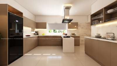 Kitchen, Storage, Flooring Designs by Interior Designer Salim N, Thrissur | Kolo