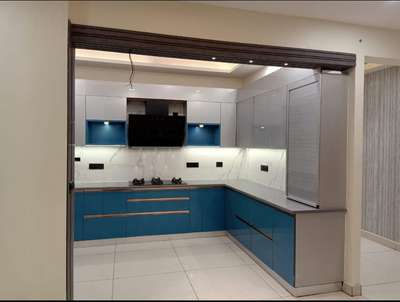 Kitchen, Lighting, Storage Designs by Contractor Ankush Kumar, Gautam Buddh Nagar | Kolo
