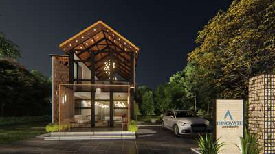 Exterior, Lighting Designs by Architect 𝔹ꪖ𝘴ꫝꫀꫀ𝘳 𝕀ꪀꪀꪮꪜꪖ𝓽ꫀ, Thrissur | Kolo
