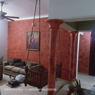 Wall, Living, Furniture Designs by Interior Designer Jineesh v kuttanmon, Alappuzha | Kolo