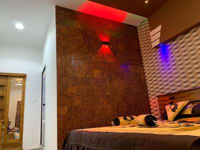 Lighting, Wall, Furniture, Bedroom Designs by Architect STONEAGE Laterite tile, Kannur | Kolo
