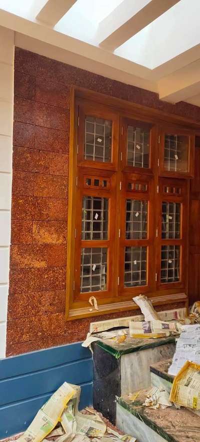 Window Designs by Flooring Red Stone  cladding, Malappuram | Kolo