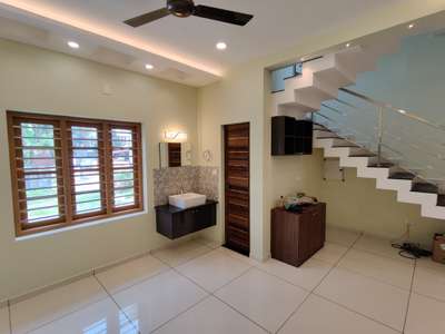 Dining, Wall, Window, Staircase, Storage Designs by Contractor saji Johny, Ernakulam | Kolo