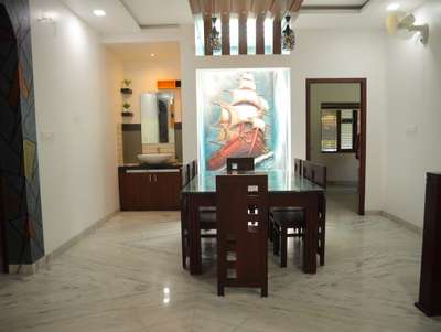 Dining, Furniture, Table, Wall, Lighting Designs by Interior Designer Lineesh lineesh, Kozhikode | Kolo