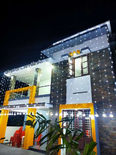 Exterior, Lighting Designs by Contractor Daya Homes Homes, Thiruvananthapuram | Kolo