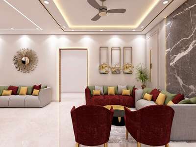 Ceiling, Furniture, Lighting, Living, Table Designs by Interior Designer Chaitanya Sharma, Delhi | Kolo
