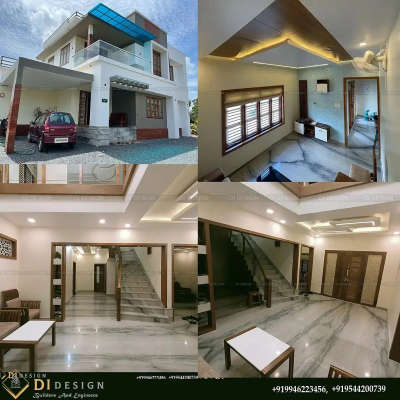 Exterior, Staircase, Ceiling, Flooring, Living, Furniture Designs by Civil Engineer Didesign Ar, Kannur | Kolo