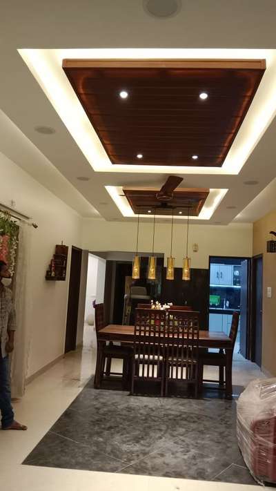 Dining, Furniture, Table, Ceiling, Lighting Designs by Painting Works Aditya  yadav , Gautam Buddh Nagar | Kolo