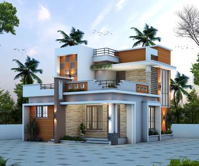 Exterior Designs by Civil Engineer KADAMs construction, Indore | Kolo