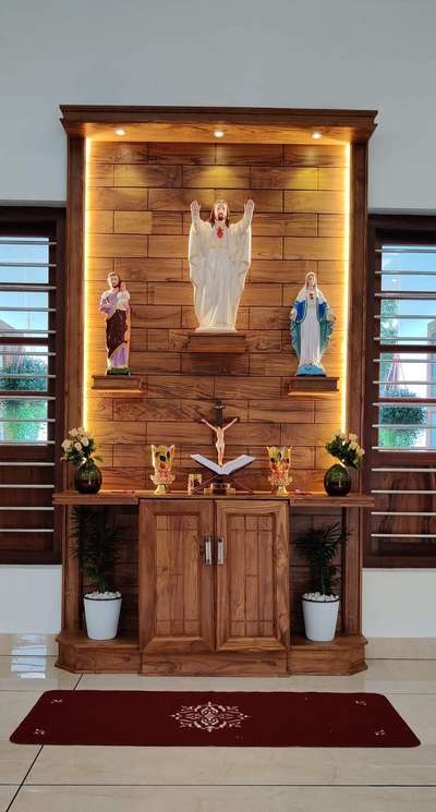 Prayer Room, Lighting, Storage Designs by Carpenter sunil cv cv, Alappuzha | Kolo
