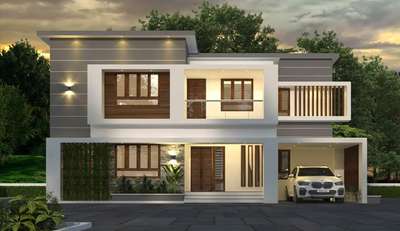 Exterior, Lighting Designs by Civil Engineer AL Manahal Builders and Developers, Thiruvananthapuram | Kolo