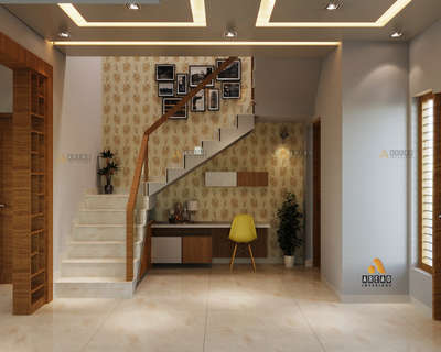 Wall, Staircase Designs by Interior Designer Vishnu vijayan, Kannur | Kolo
