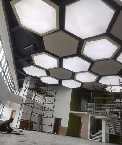 Ceiling, Lighting Designs by Interior Designer Akhil Achari, Thrissur | Kolo