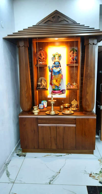 Lighting, Prayer Room, Storage Designs by Carpenter sreejith ar sreejith ar, Ernakulam | Kolo
