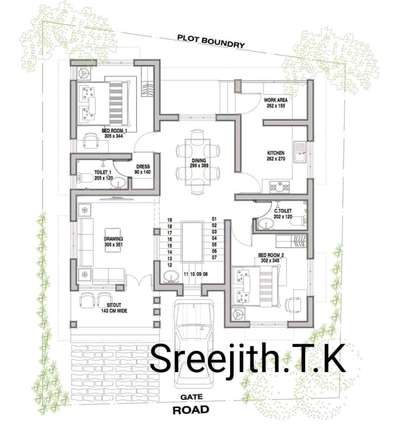 Plans Designs by Civil Engineer Sreejith Tk, Kannur | Kolo