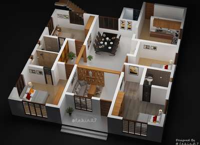 Plans Designs by 3D & CAD Febin Thomas, Thrissur | Kolo
