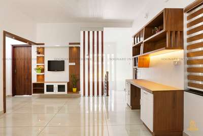 Lighting, Living, Storage, Door, Flooring Designs by Interior Designer Sognare Interiors, Kottayam | Kolo
