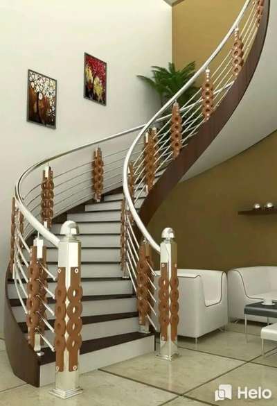 Staircase Designs by Contractor Evergreen Building Contractors, Pathanamthitta | Kolo