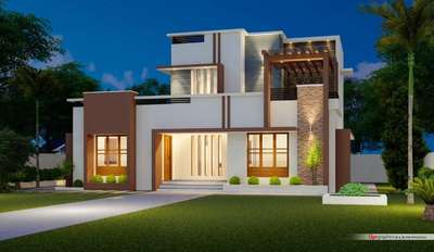 Exterior, Outdoor Designs by Civil Engineer Ashoknath V, Kollam | Kolo