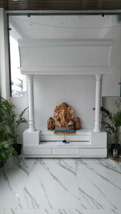 Prayer Room, Storage Designs by Contractor Hirdesh Vishwakarma, Bhopal | Kolo