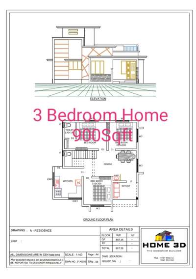Plans Designs by Civil Engineer Home 3D, Malappuram | Kolo
