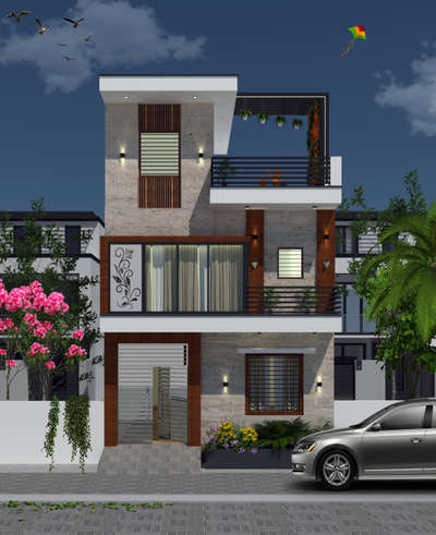 Exterior, Lighting Designs by Civil Engineer Aadesh Pawar, Panipat | Kolo